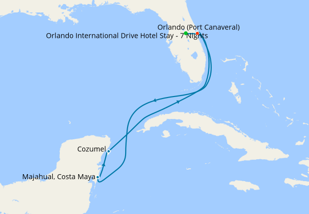 Western Caribbean From Orlando With Stay Car Hire 20 November