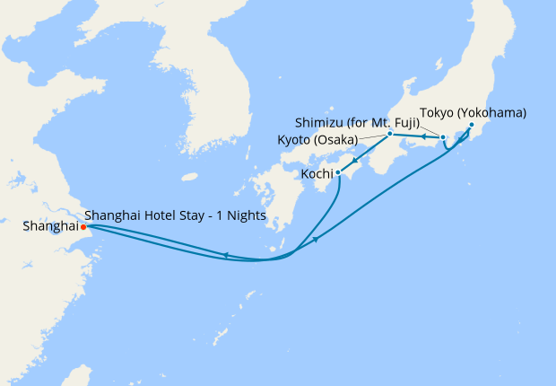 Japan Explorer from Shanghai, 1 June 2020 | 11 Nt | Sapphire Princess ...