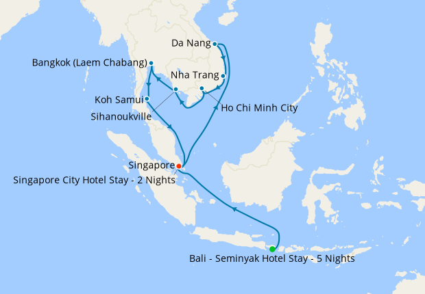 Balinese Delights, Vietnam & Thailand with Singapore Stay, 20 January ...