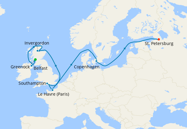 sky princess baltic cruise itinerary