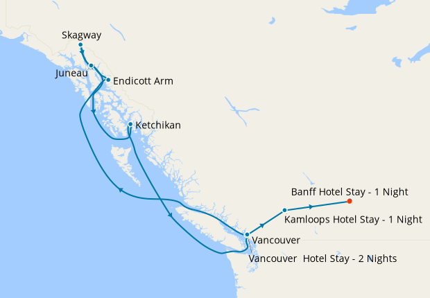 royal princess alaska cruise route