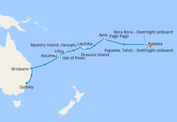 cruise from french polynesia to australia