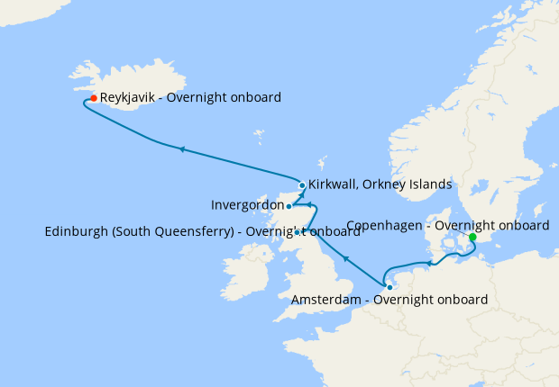 copenhagen to reykjavik cruise