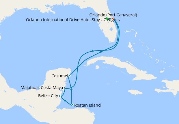 Western Caribbean with Extended Orlando Stay, 7 March 2020 | 15 Nt ...