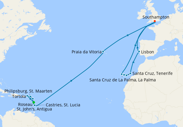 cruise from singapore to southampton