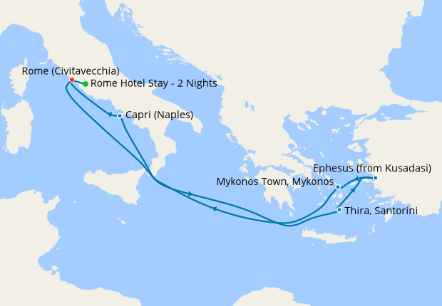 royal caribbean mediterranean cruise from rome