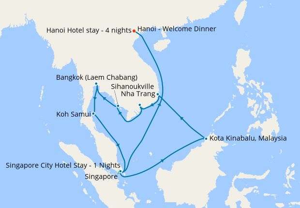 Hanoi Stay, Vietnam Grand Prix & Cruise Southeast Asia, 20 March 2020 ...