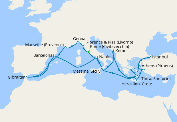 3 day cruises from rome