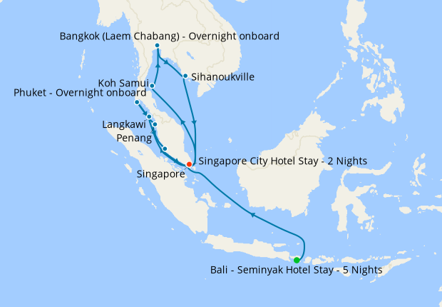 costa cruise asia itinerary