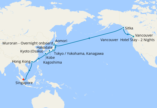 transpacific cruise from japan