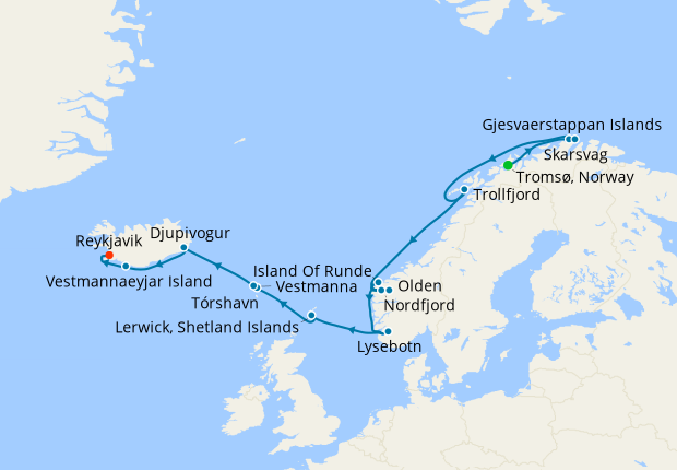 Norway & Iceland from Tromso, Silversea Cruises, 16th July 2021 ...