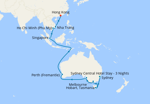 cruise from sydney to hong kong