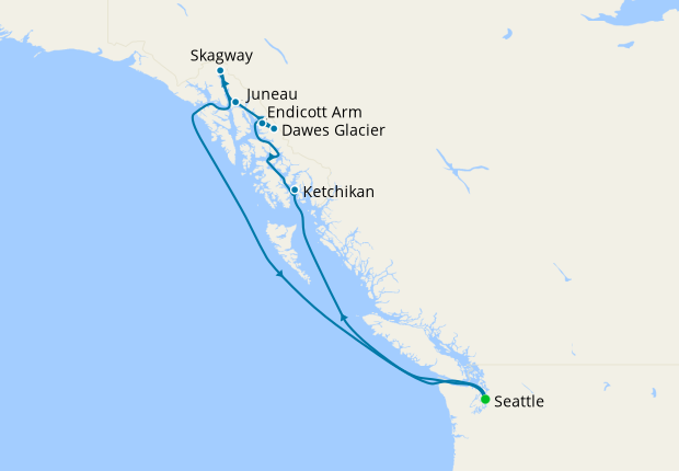 Alaska Northbound Glacier Cruise from Vancouver, 5 August 2021 | 9 Nt
