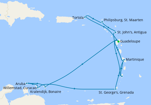 Lesser Antilles & Virgin Islands From Guadeloupe, 7 January 2022 