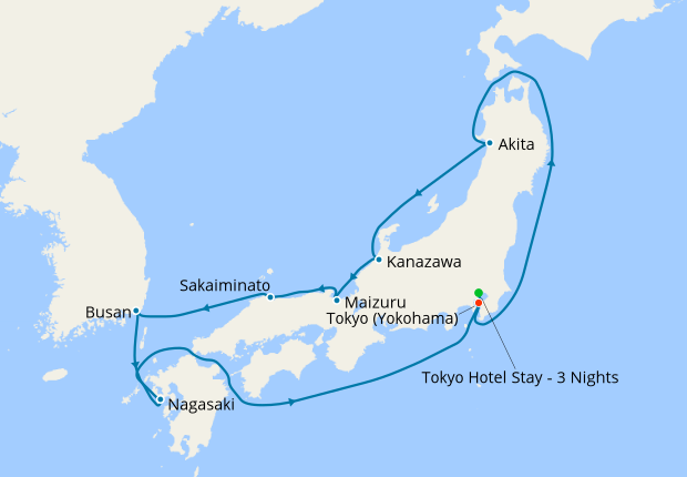 Circumnavigation of Japan with Tokyo Stay, 2 May 2020 | 14 Nt | Queen ...