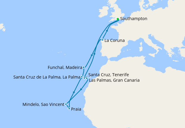 canary island cruises from southampton 2024