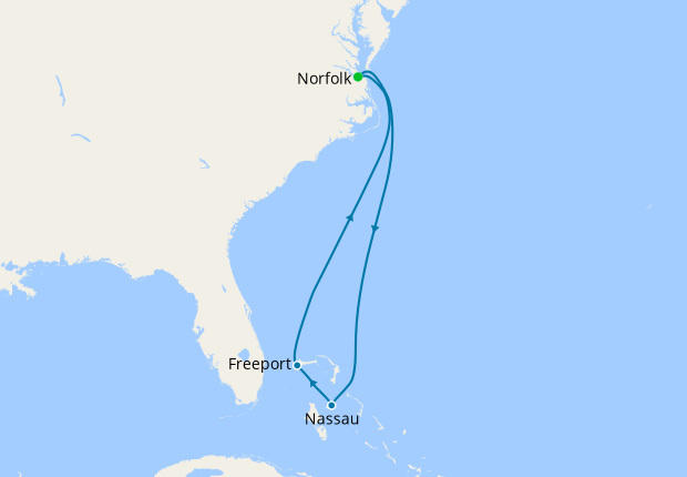 cruises from norfolk va to bahamas