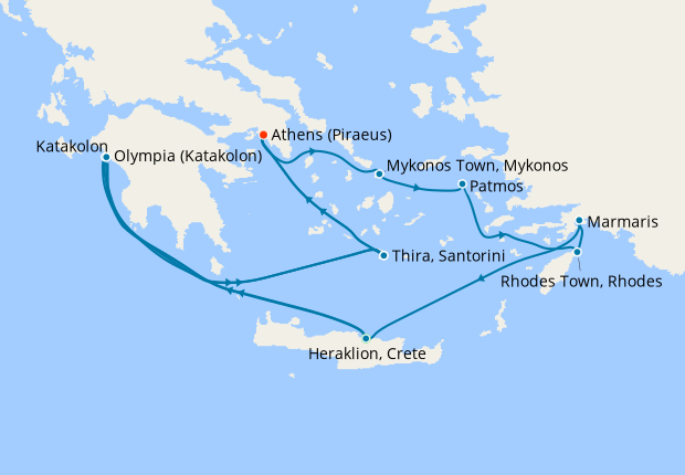 cruises from barcelona to greek isles