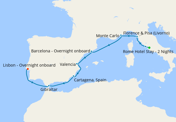 med cruise from rome