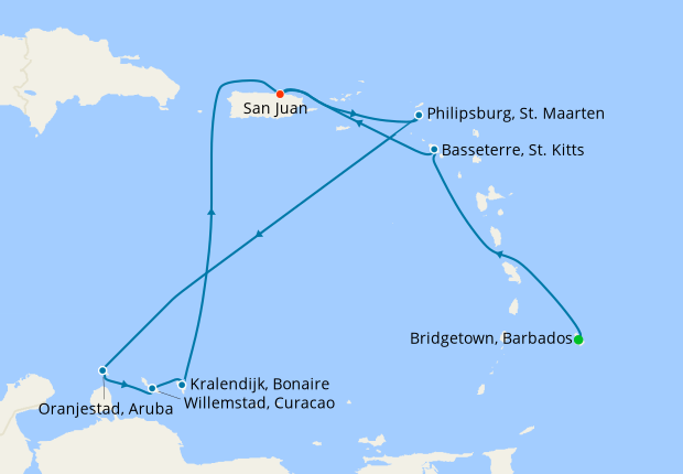 Southern Caribbean from Miami - CANCELLED, 14 April 2022 | 11 Nt