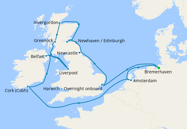 british isles cruise from amsterdam