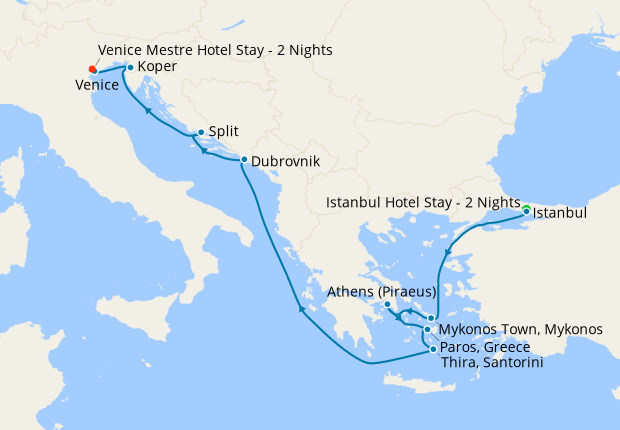 istanbul cruise to greece