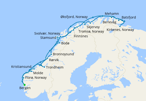 Northern Lights Classic Round Voyage, 24 December 2021 | 11 Nt | Ms ...