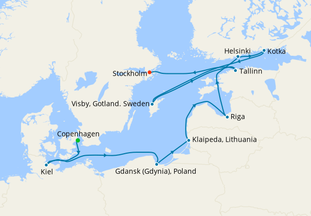Baltic Cities & St. Petersburg from Copenhagen