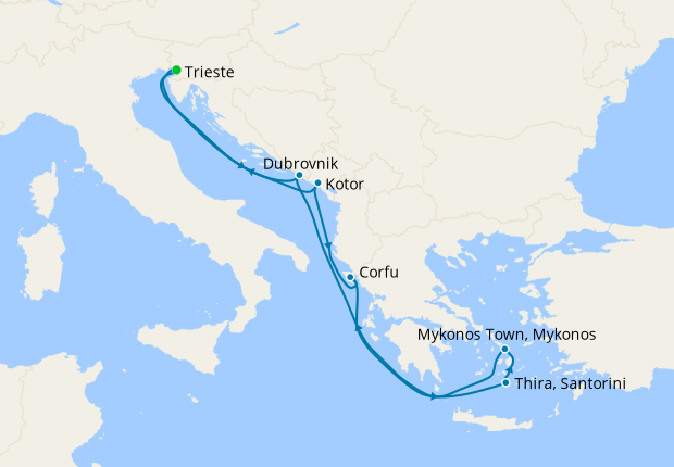 Greek Isles from Trieste