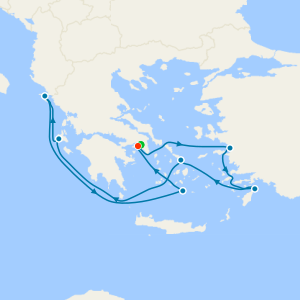 Greek Isles & Turkey from Athens with Stay