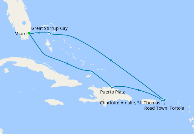 Eastern Caribbean & Bahamas from Miami