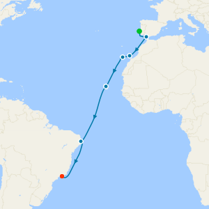 Transatlantic from Lisbon to Rio de Janeiro