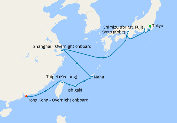 Japan, China & Taiwan from Tokyo, 11 December 2021 | 11 Nt | Norwegian ...