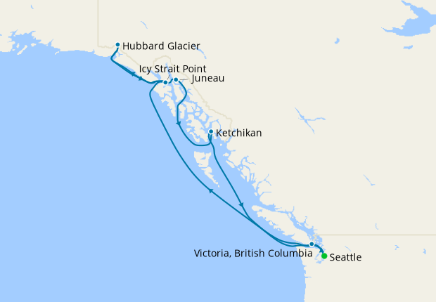 Alaska & Canada from Seattle