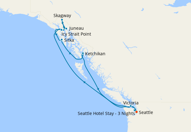 Skagway, Juneau, Ketchikan & Sitka From Seattle With Stay, 29 May 2021 