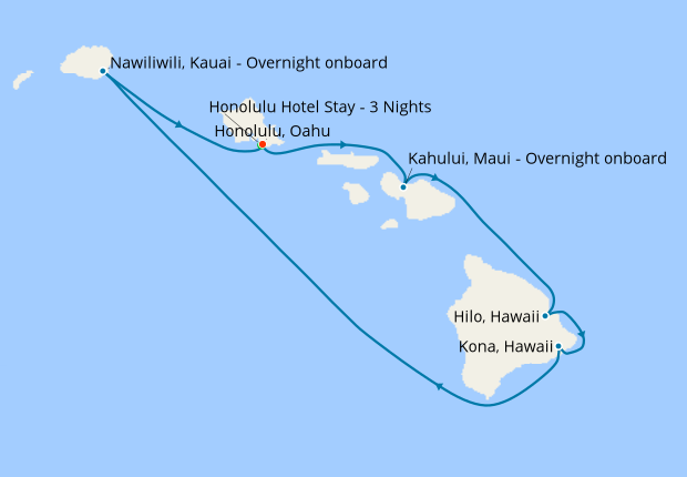 Hawaii Roundtrip from Honolulu with Stay
