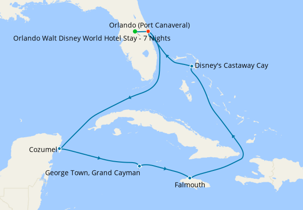 disney cruise caribbean route