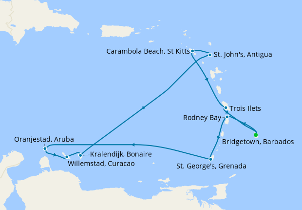 Holiday Antillean Odyssey - Barbados Roundtrip