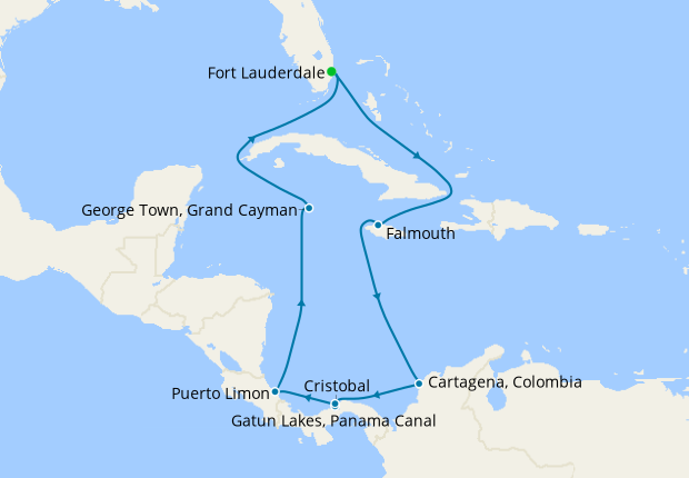 Panama Canal from Ft. Lauderdale, Princess Cruises, 8th January 2022
