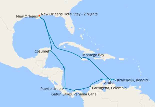 carnival 14 day cruise from new orleans