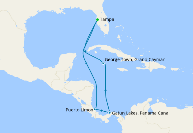 cruises from tampa to panama canal