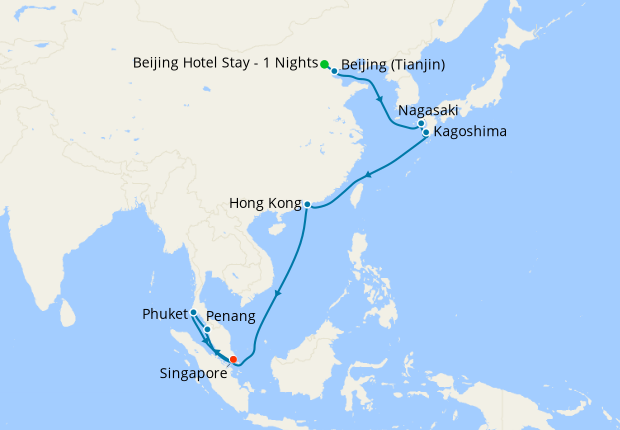 Beijing to Japan, Hong Kong, Singapore & Malaysia, 23 October 2021 | 17 ...