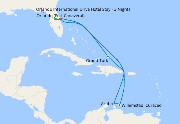 Southern Caribbean from Orlando with Stay