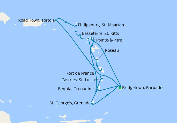 barbados cruise port map