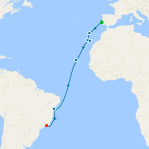 Canary Islands & Azores Voyage from Lisbon to Rio de Janeiro