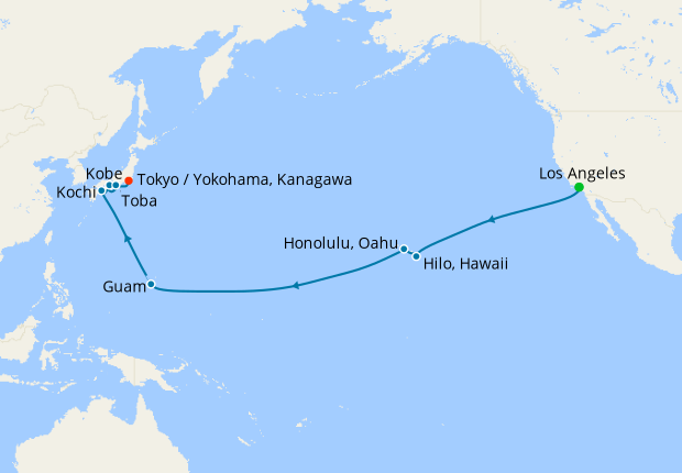 South Pacific From Los Angeles To Tokyo Princess Cruises 5th April 22 Planet Cruise