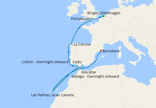 transatlantic cruise from barcelona to miami