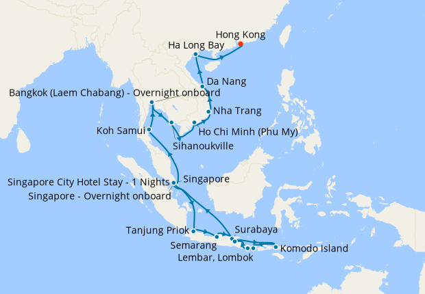 Indonesian & Far East Discovery from Singapore to Hong Kong, 4 December ...