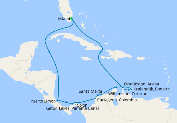 Southern Caribbean & Panama Canal from Miami