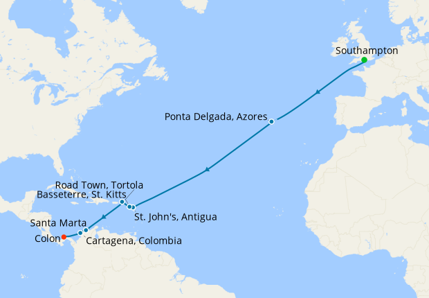 cruise from southampton to panama canal